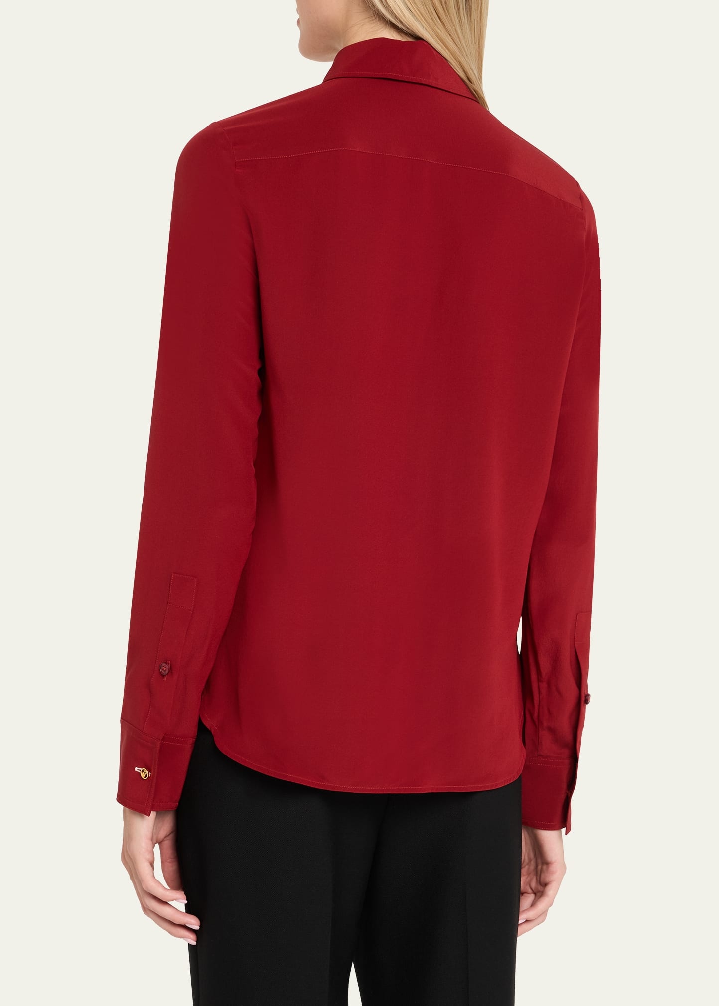 Button Down Silk Top - 3
