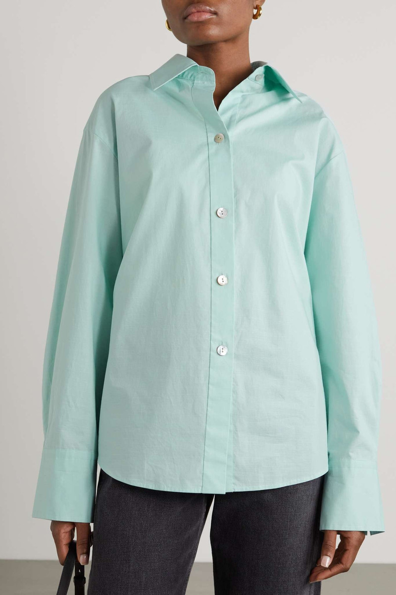 Gathered organic cotton-poplin shirt 3