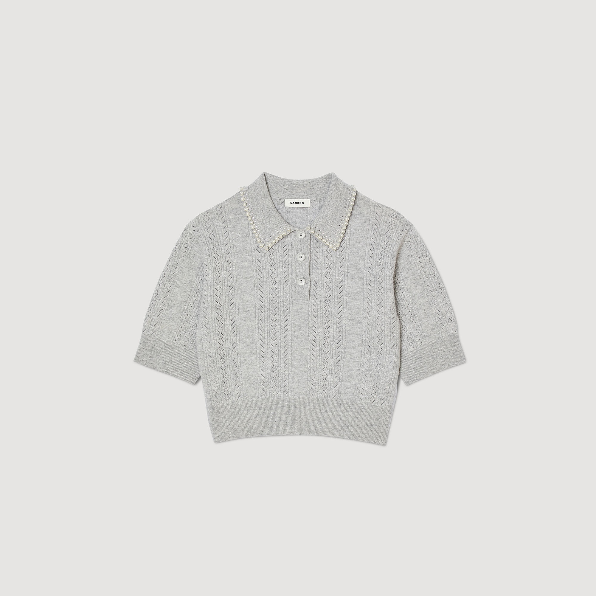 CROPPED POLO-NECK JUMPER - 1