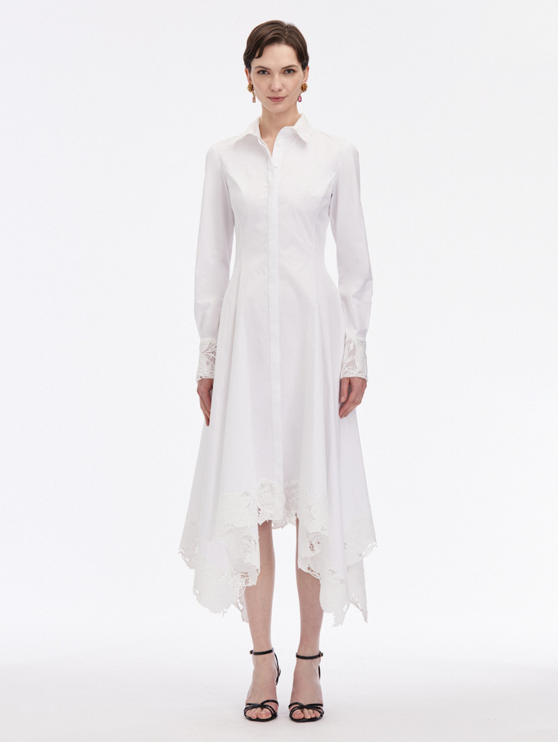 FLORAL GUIPURE HANDKERCHIEF DRESS - 1