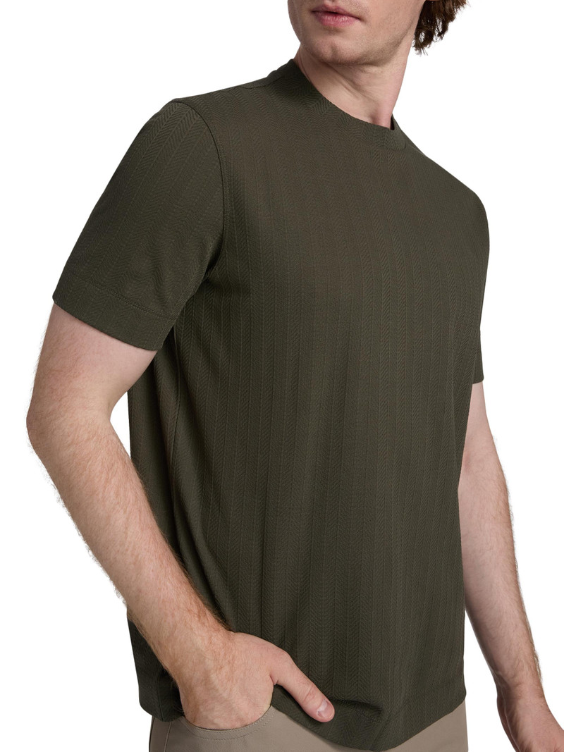 Men's Chevron Stitch Cotton T-Shirt - Fancy Grey 6