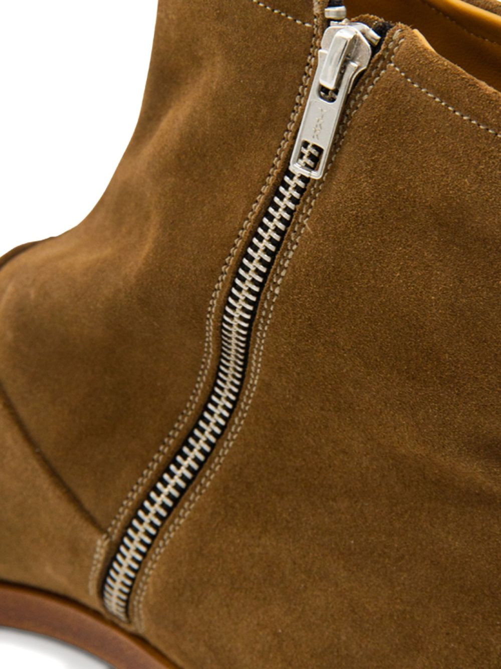 zip-detail suede boots - 3