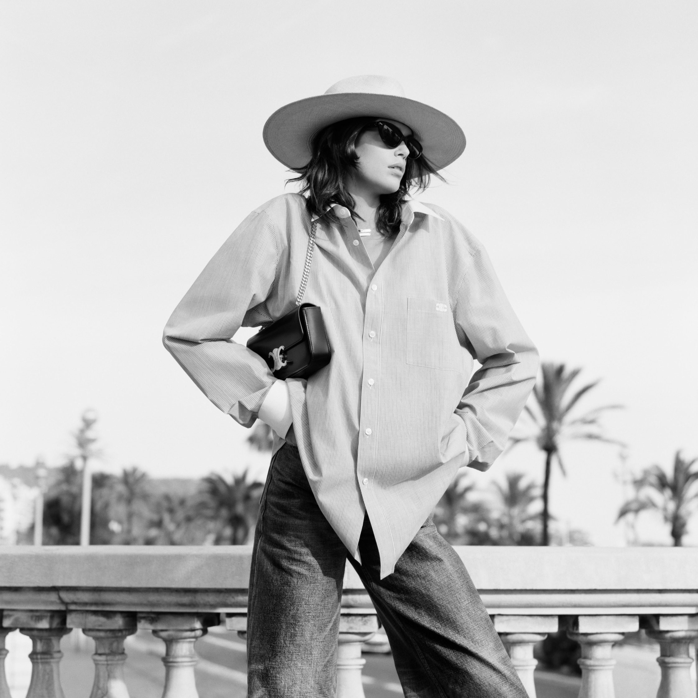 OVERSIZED SHIRT IN STRIPED COTTON - 4