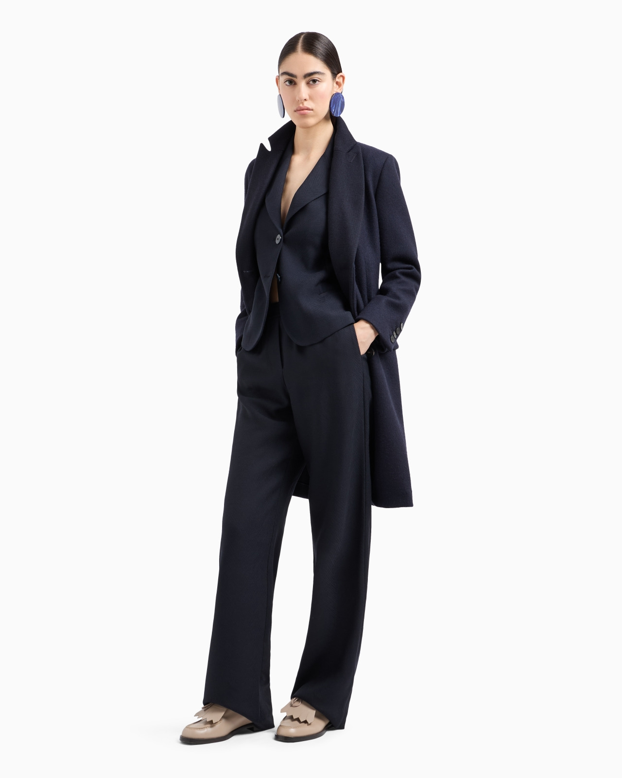 Icon single-breasted jacket in a chevron virgin-wool blend - 4