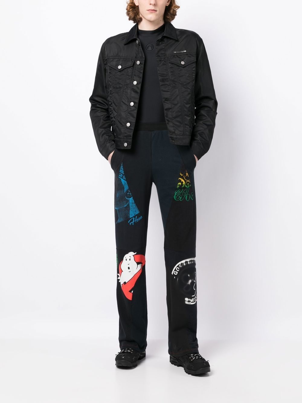 graphic-print trousers - 2
