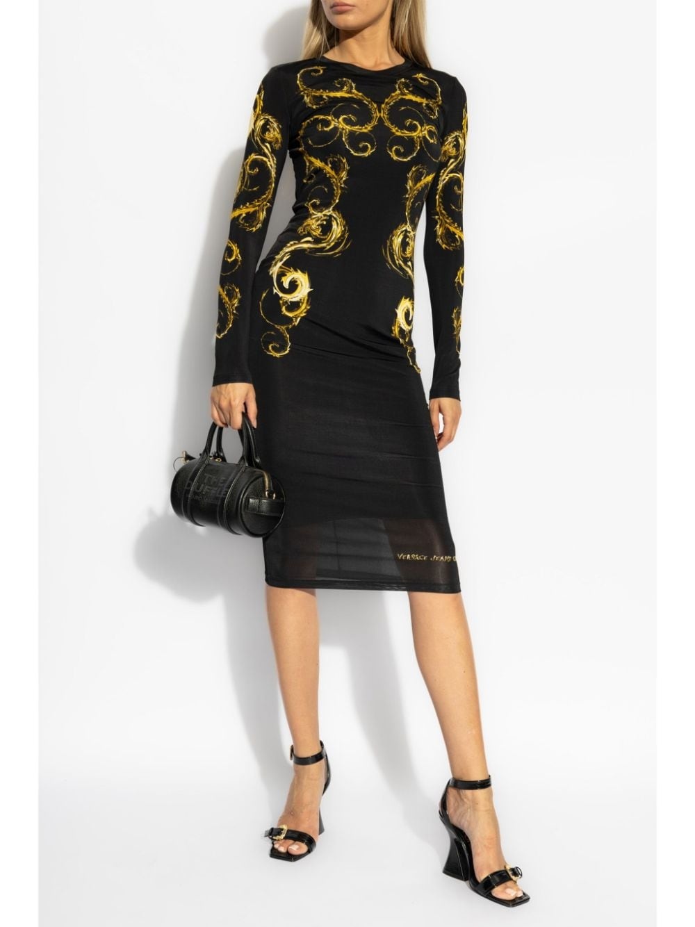 Watercolour Couture-print midi dress - 2