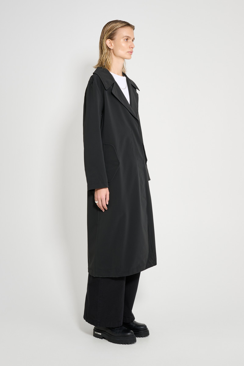 Stutterheim Wayfair Trench Coat Black outlook