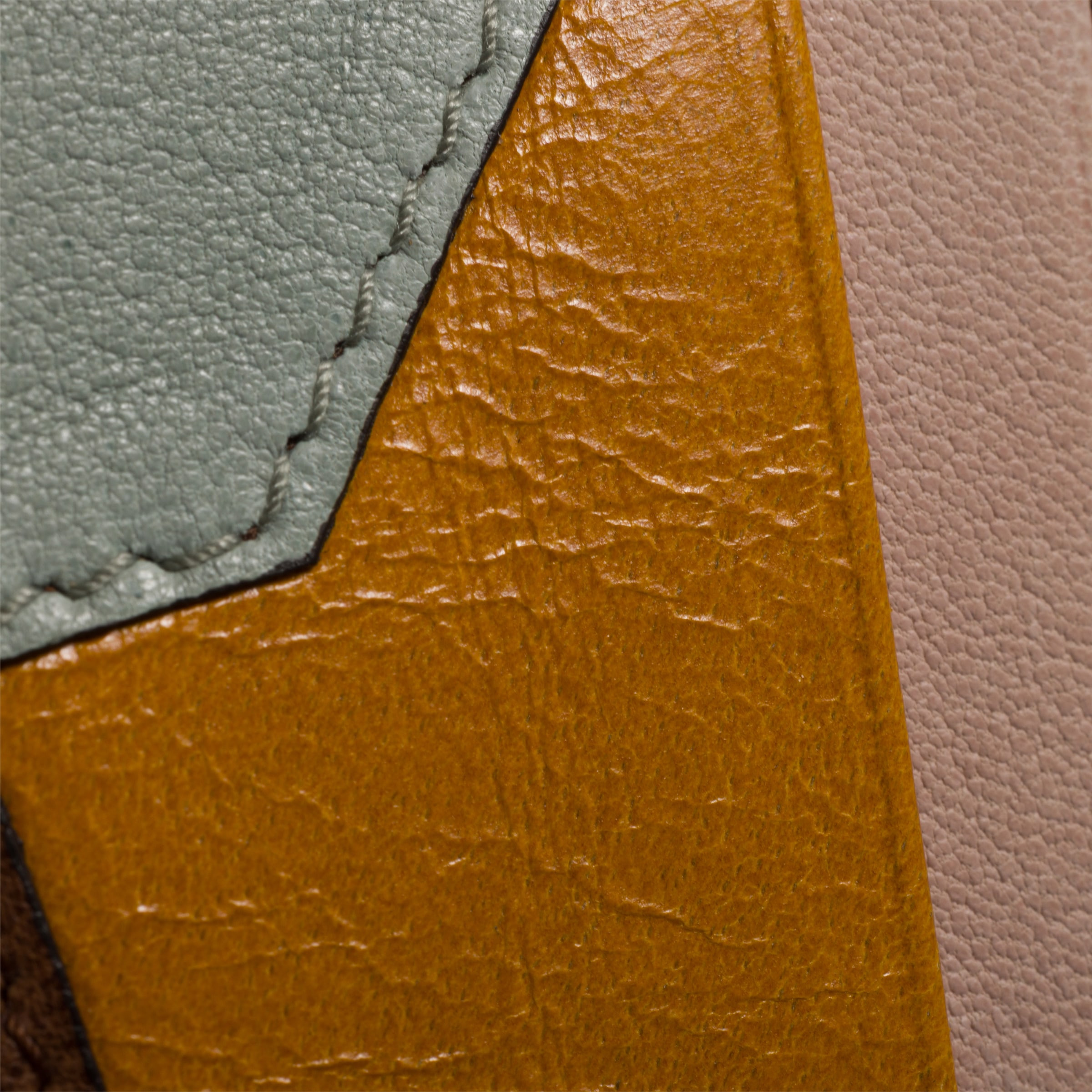 Leather patchwork card holder - 3