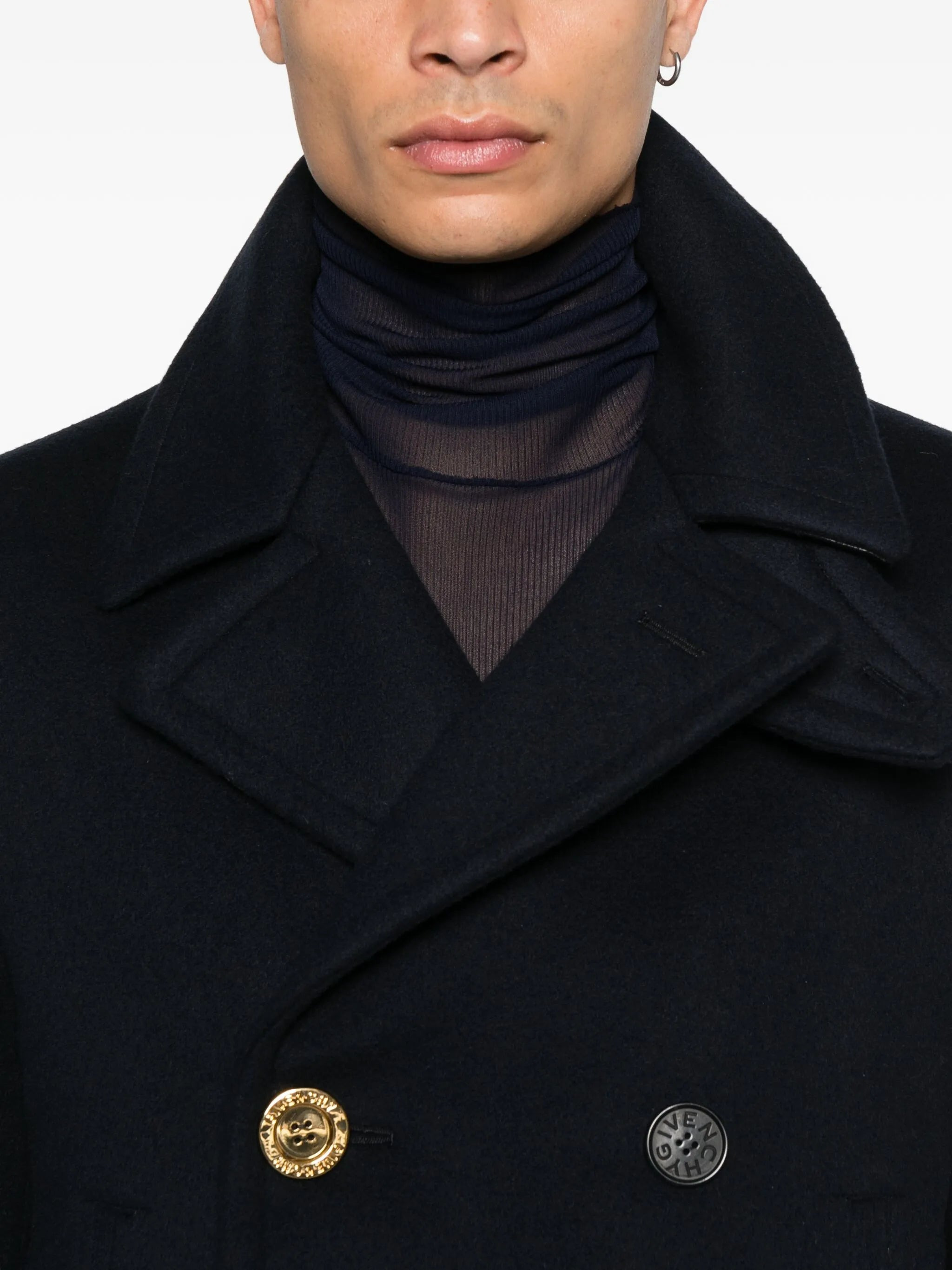 Givenchy Double-breasted Gold-button Peacoat - 4