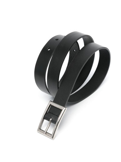 SAINT LAURENT logo-engraved leather belt outlook