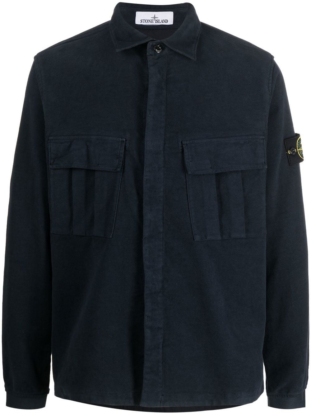 Compass-patch shirt jacket - 1