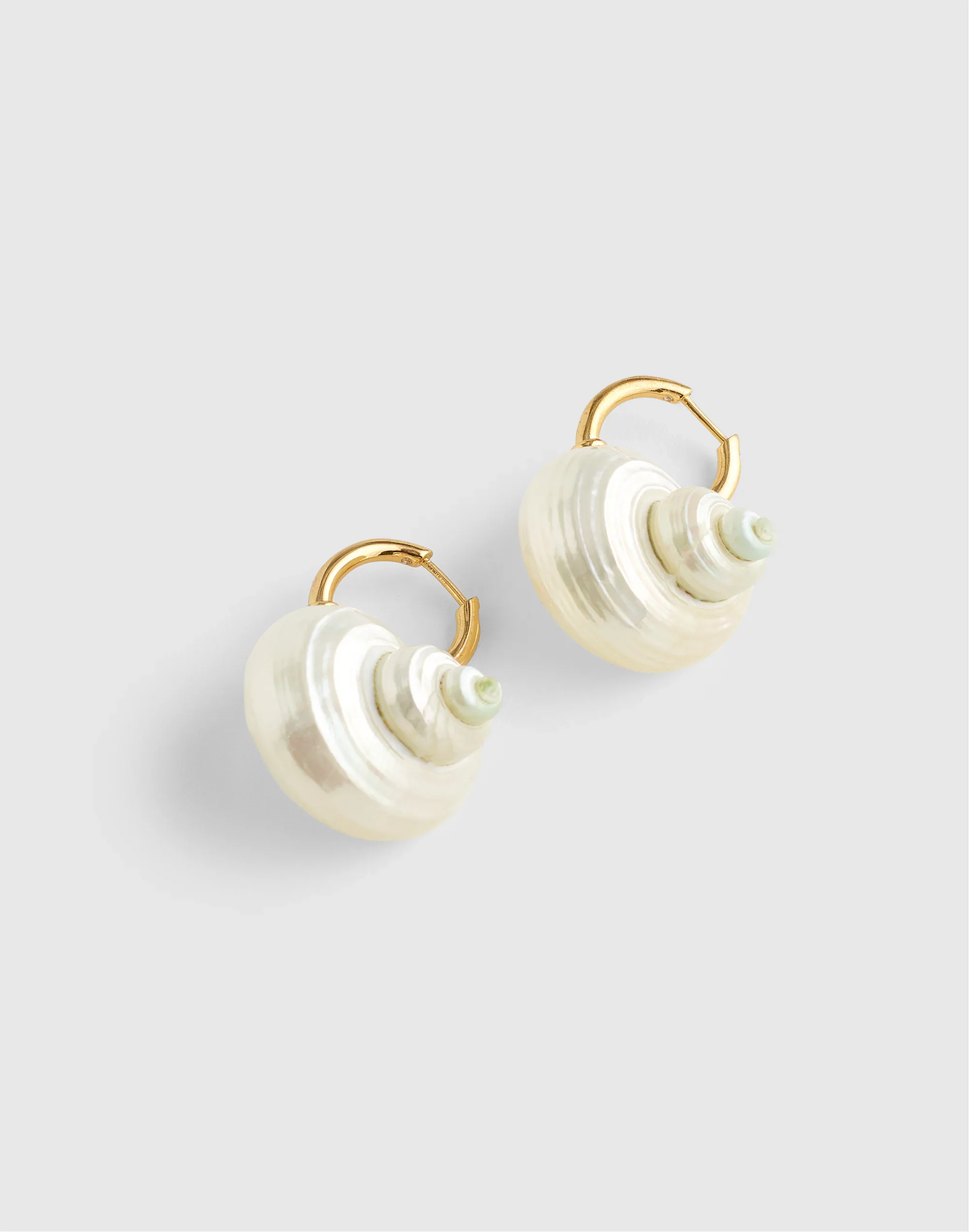 Shell Statement Hoop Earrings - 1