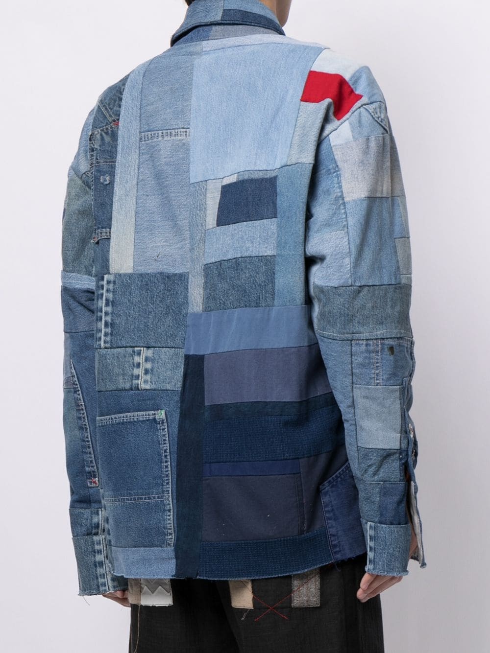 patchwork denim jacket - 4