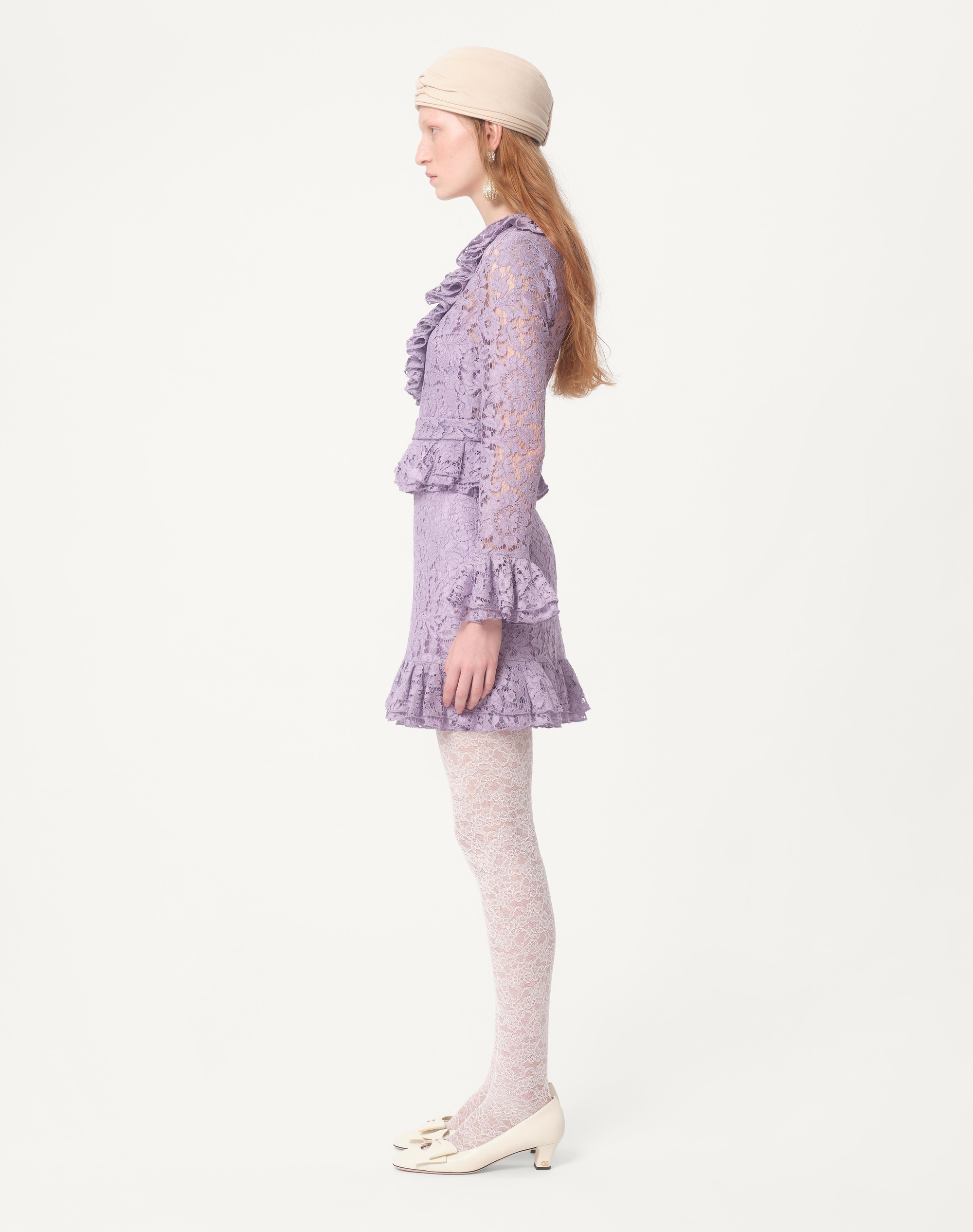 SHORT DRESS IN HEAVY LACE - 8