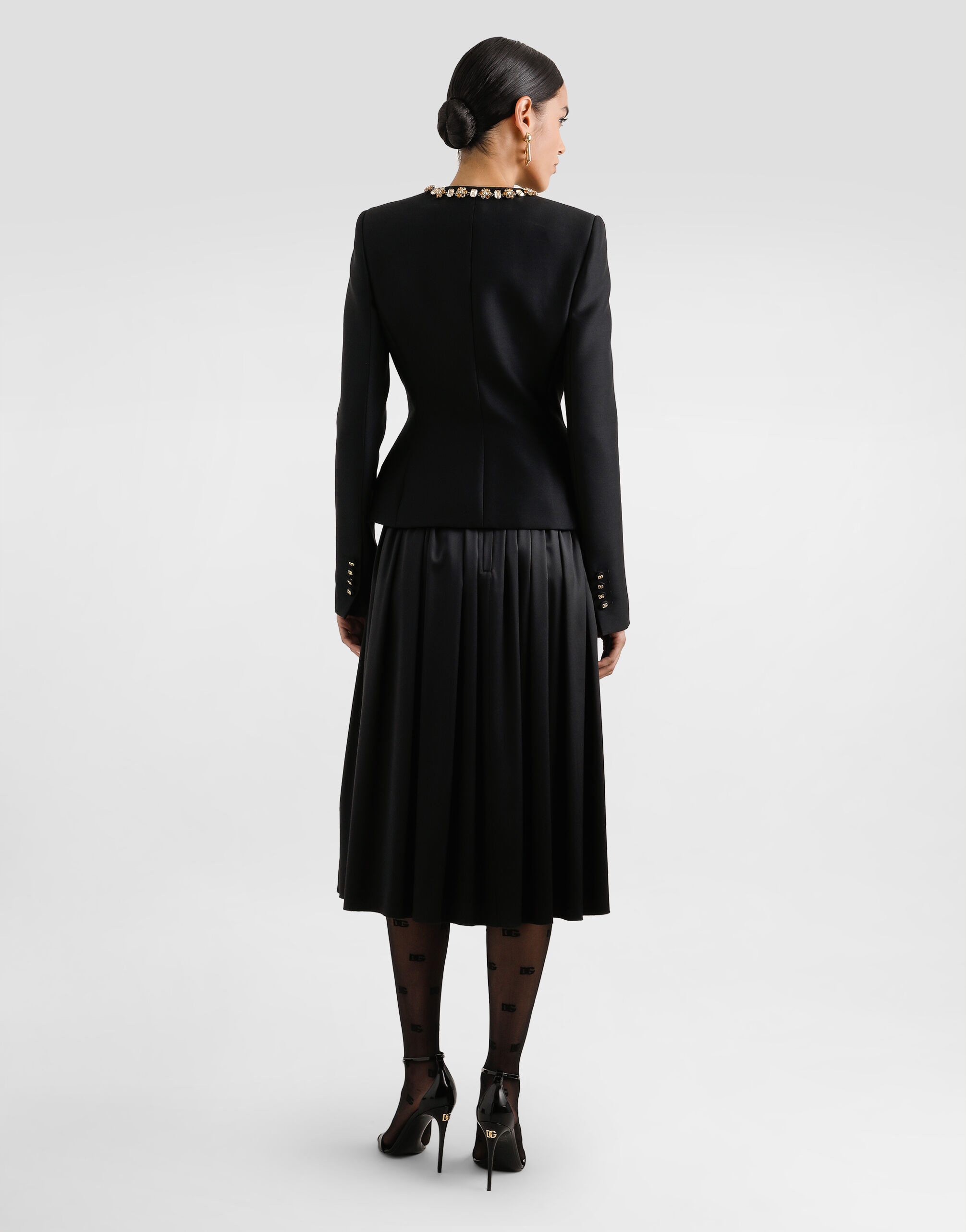Single-breasted jacket in faille - 5