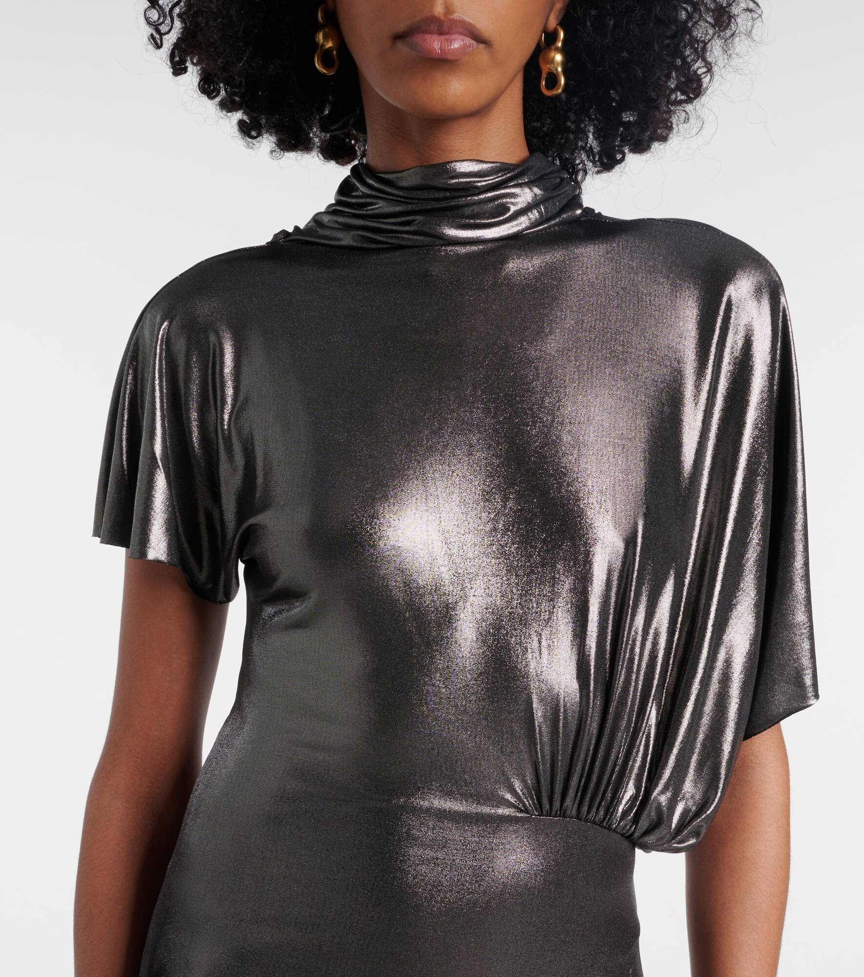 Lilith draped asymmetric gown - 4