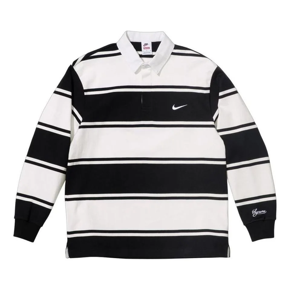 Supreme x Nike Stripe Rugby 'Black' SS25KN1-BLACK - 1