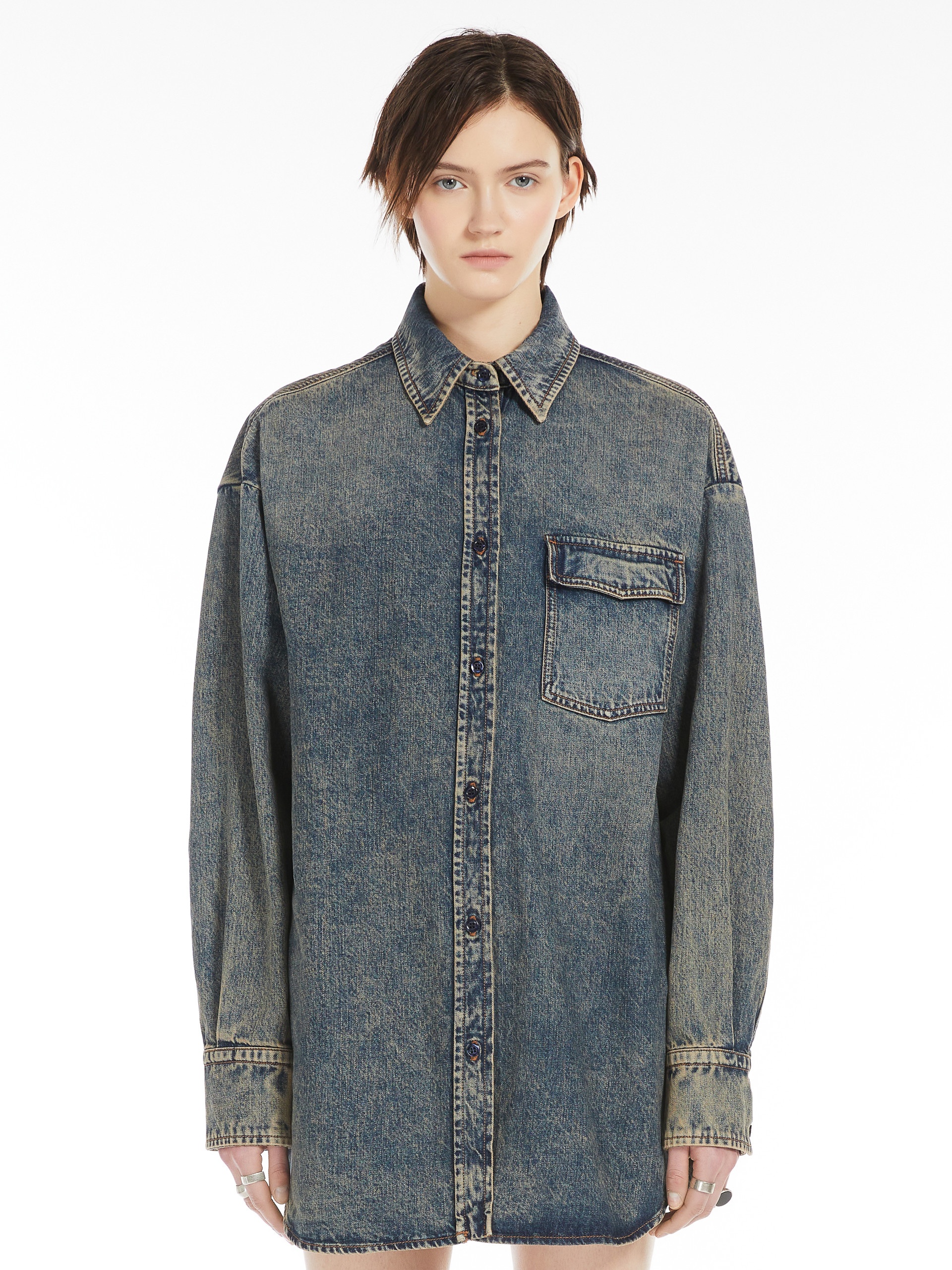 TARGA Oversized denim blouse - 3