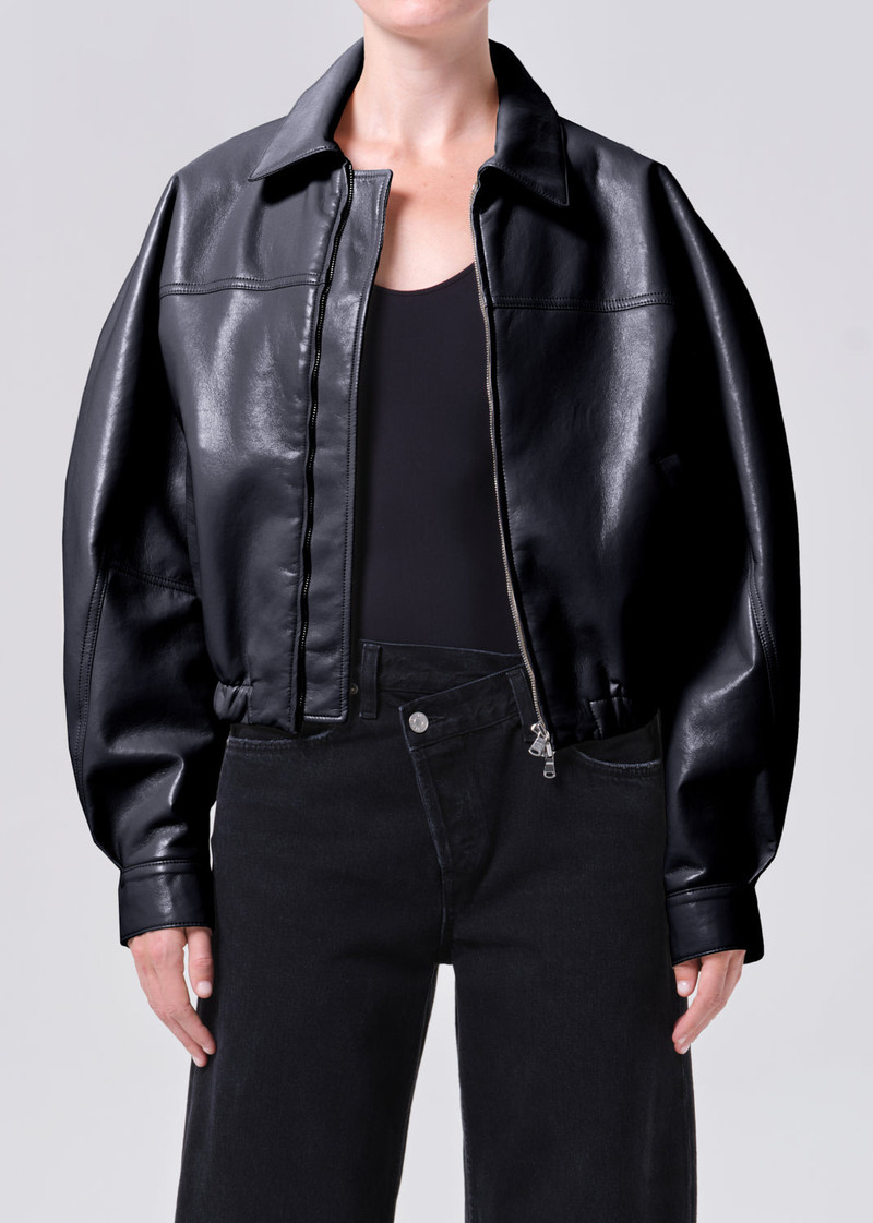 DIXON BOMBER (RECYCLED LEATHER) IN DETOX 1