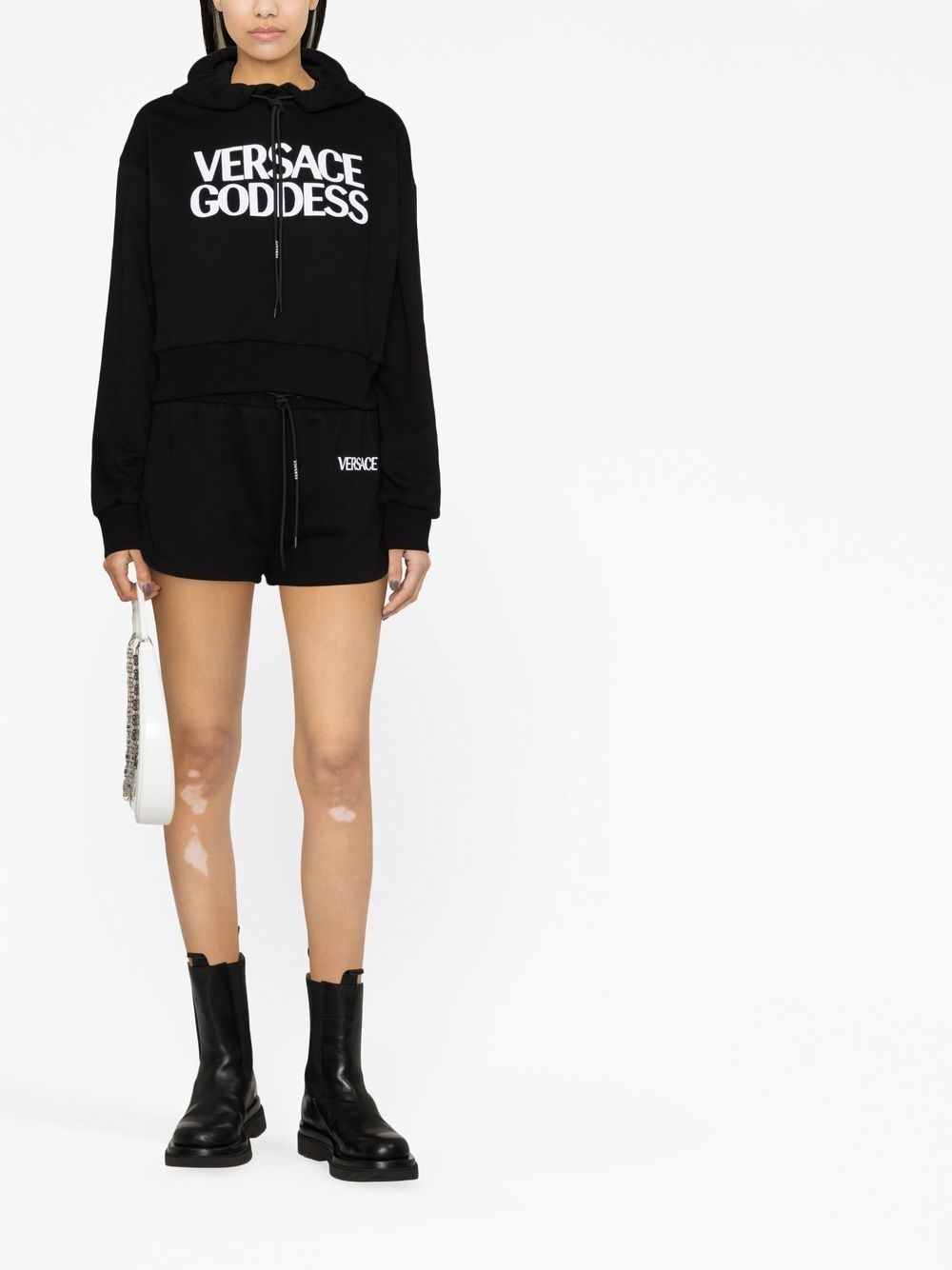 logo-embroidered track shorts - 4