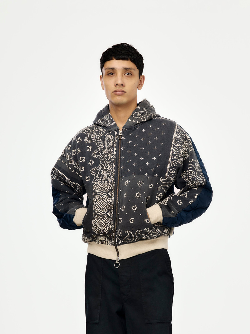 SWT KNIT BANDANA BIVOUAC HOODED BLOUSON (BLACK) 1