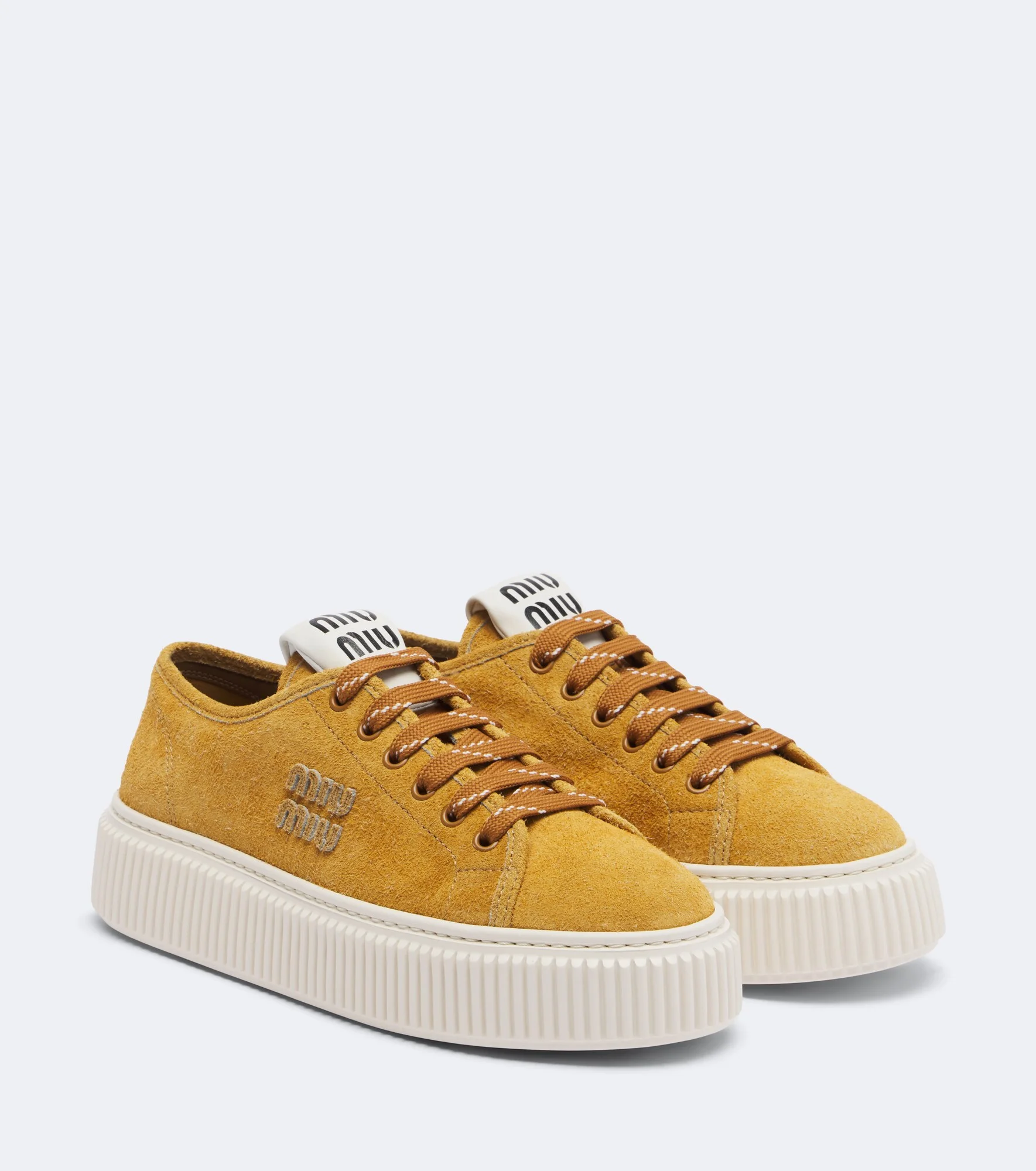Suede platform sneakers - 1