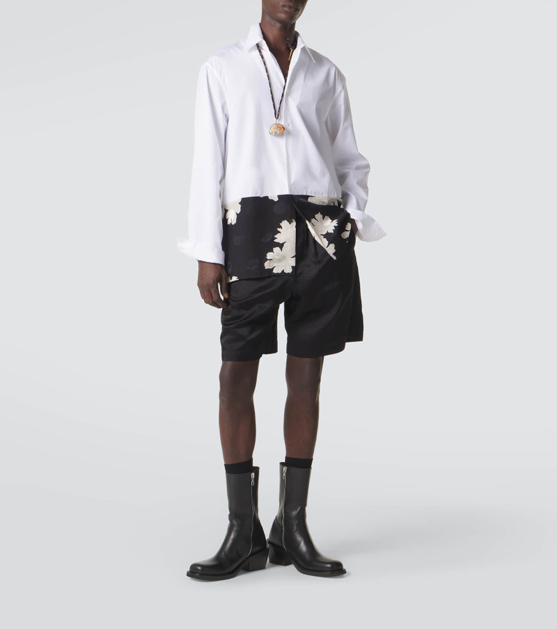 Dries Van Noten Gathered Bermuda shorts outlook