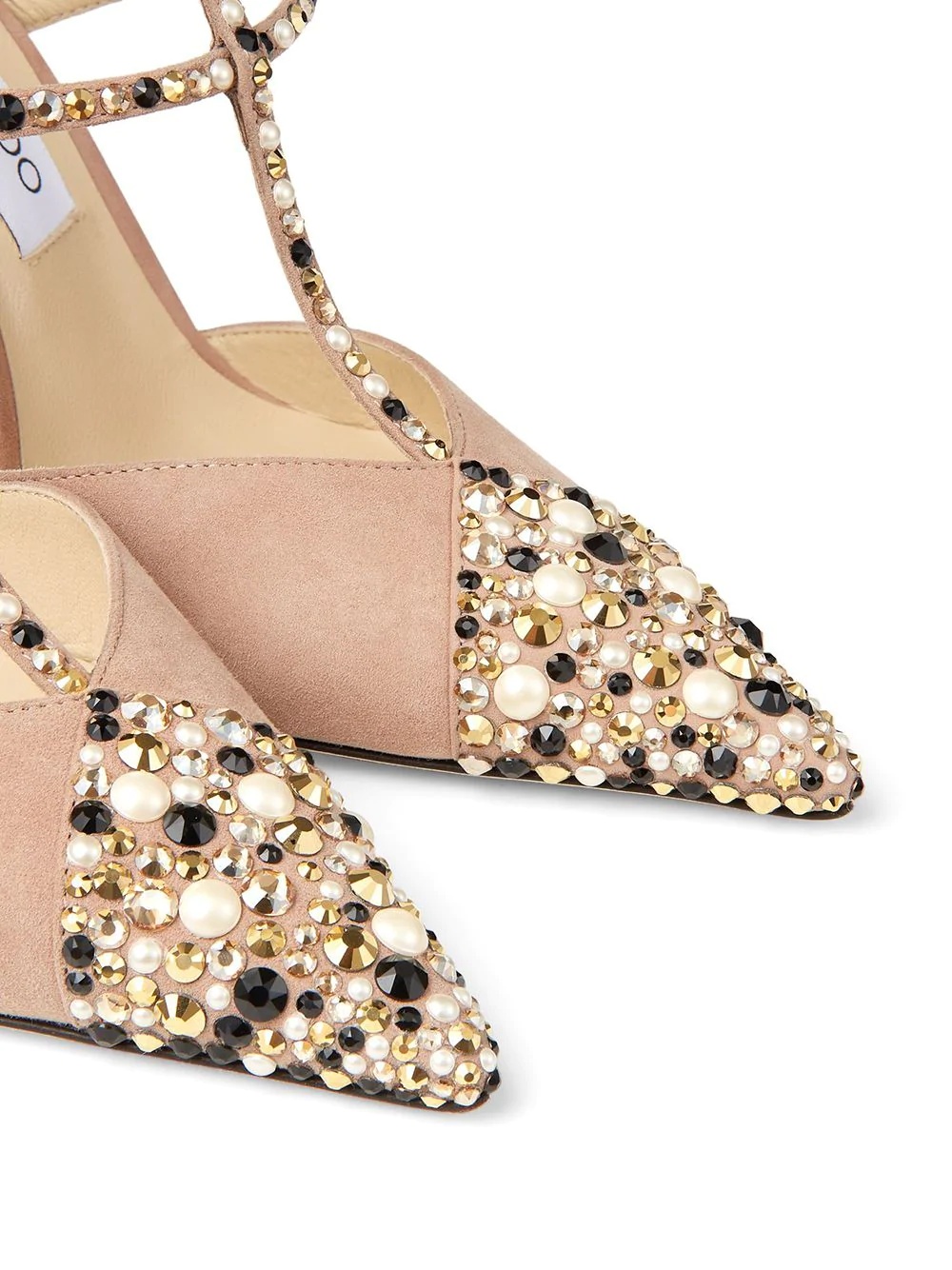 Saoni 100mm crystal-embellished pumps - 4