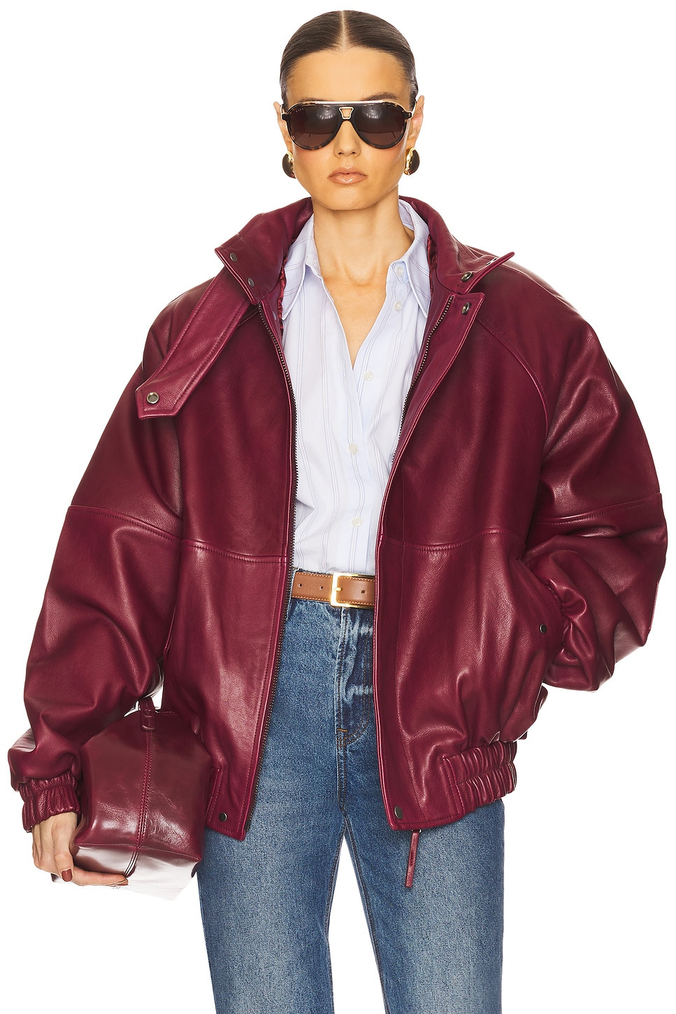 The Oversized Leather Bomber - 2