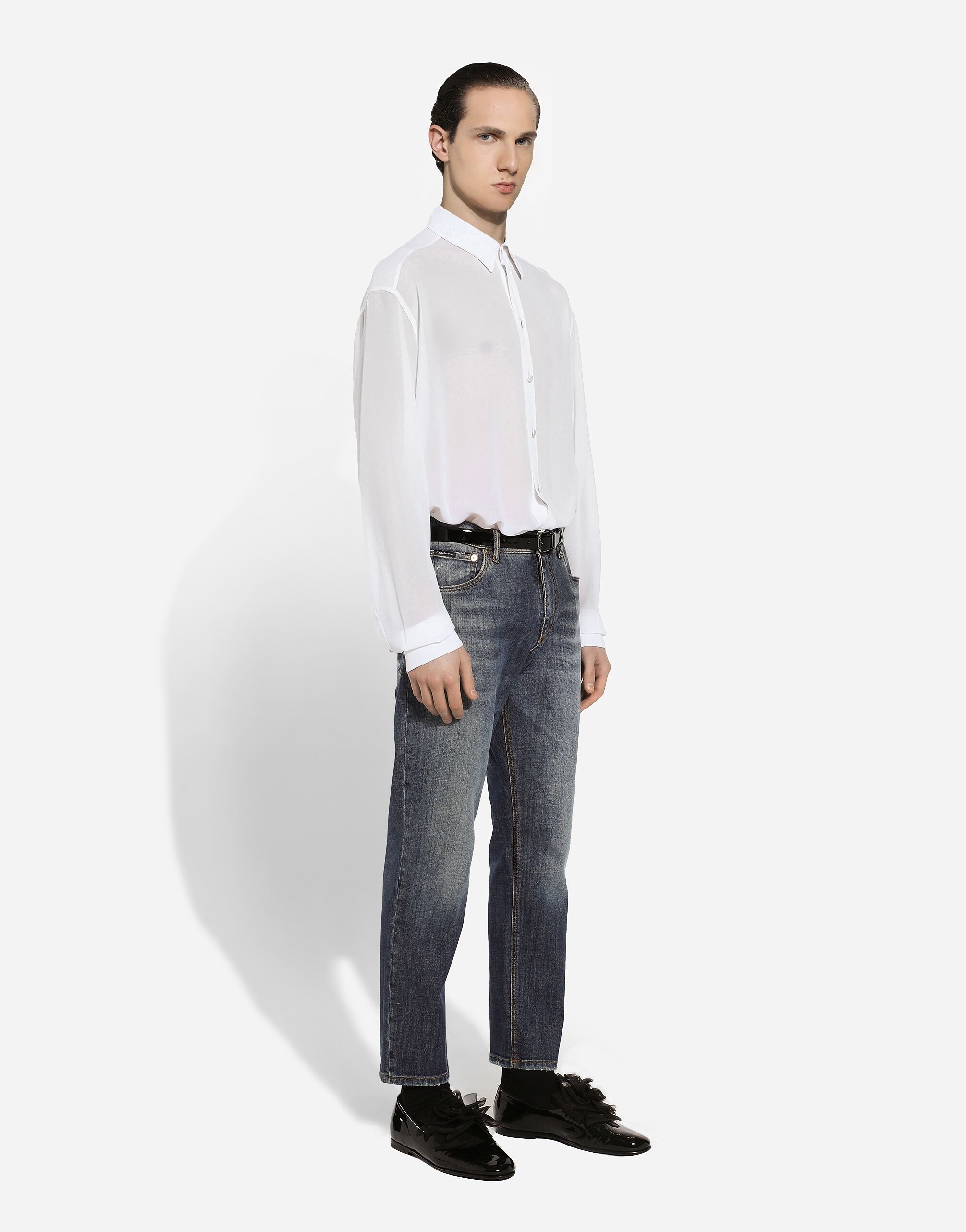 Loose stretch denim jeans - 5