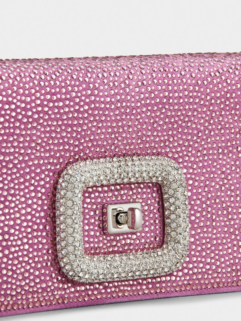 Viv' Choc Bling Bling Mini Bag in Suede 7