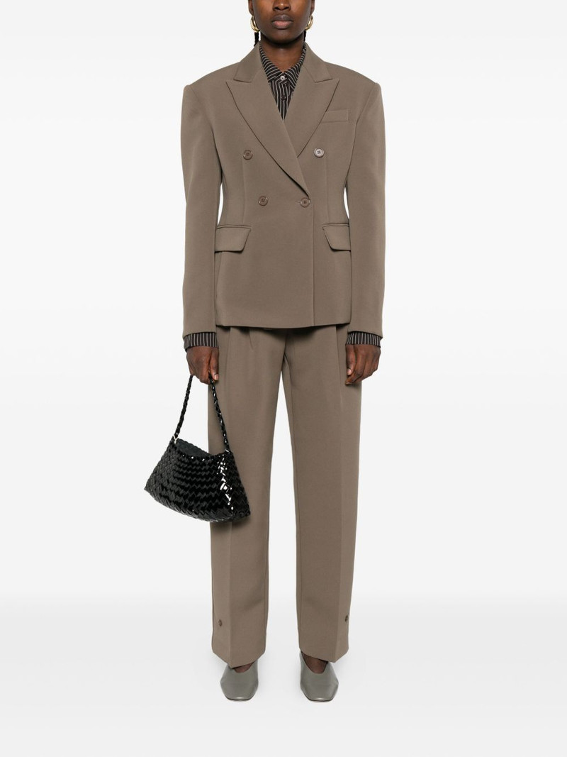 The Frankie Shop peak-lapel double-breasted blazer outlook