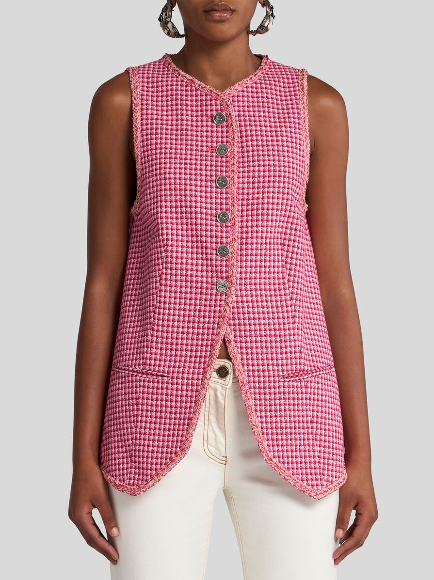 MICRO CHECK WAISTCOAT - 2
