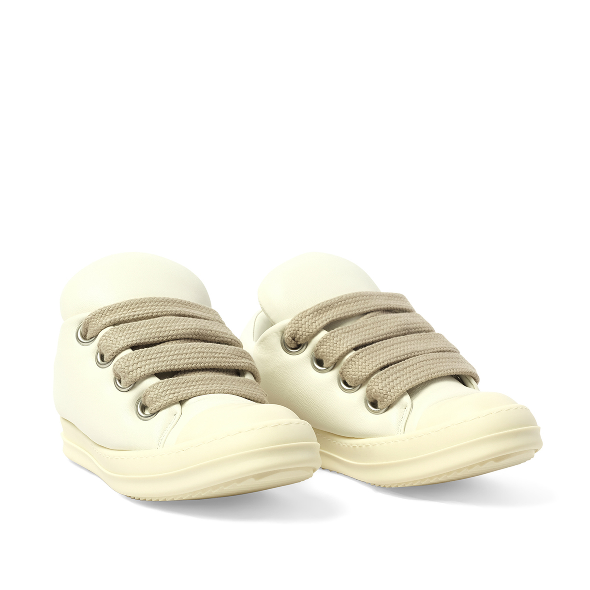 Padded Jumbolace Low Sneaks in Milk/Milk/Milk - 2