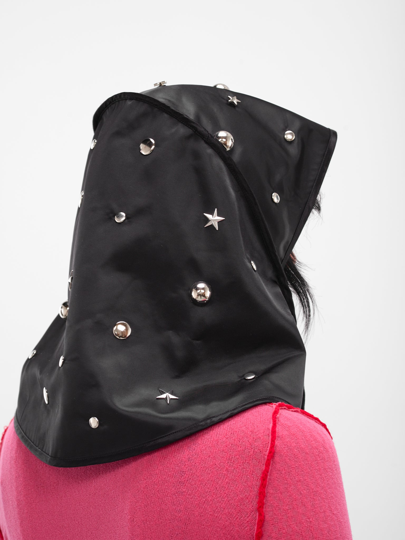 Tartan Studded Satin Rain Hat - 3