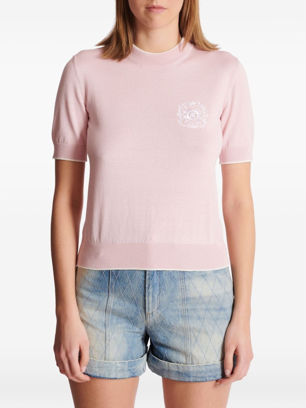 Emblème-embroidered T-shirt - 5
