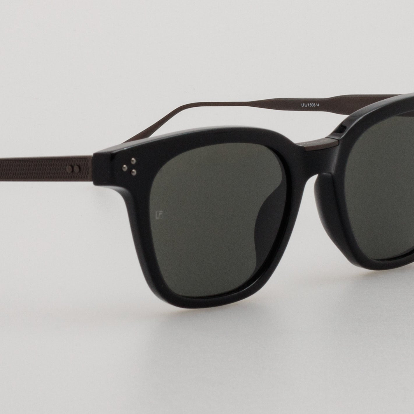 Evans Sunglasses in Black and Matt Nickel - 3