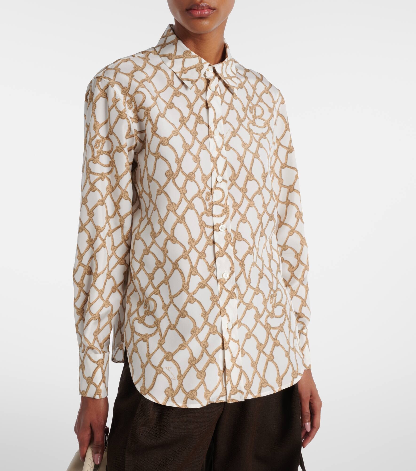 Printed silk shirt - 6