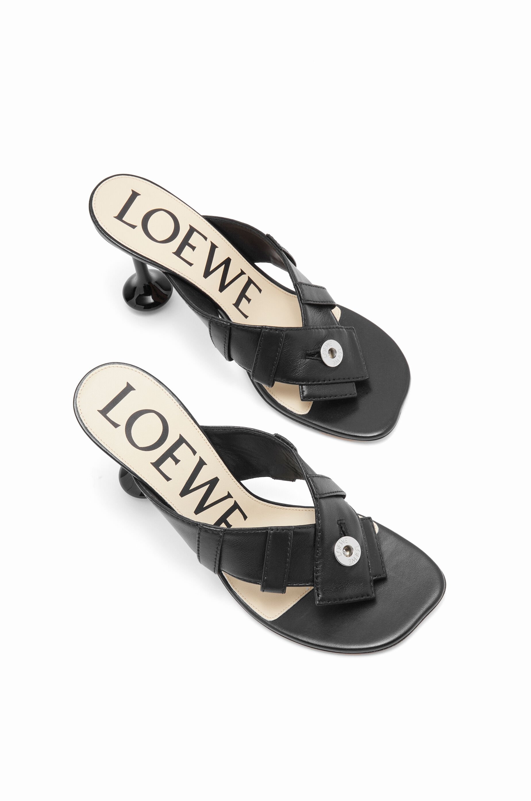 Toy Panta toe post heel sandal in lambskin - 4