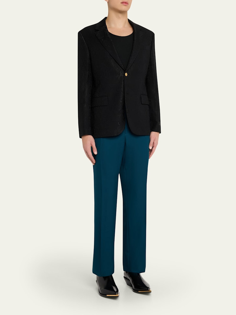 VERSACE Men's Python-Jacquard Wool-Blend Blazer outlook
