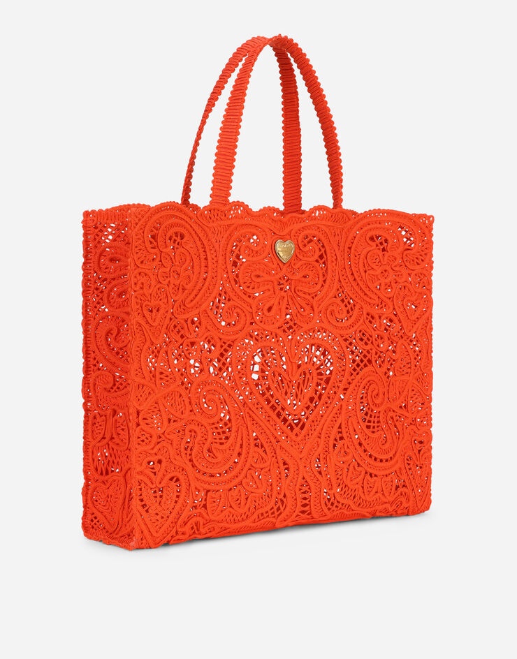 Large cordonetto lace Beatrice shopper - 3