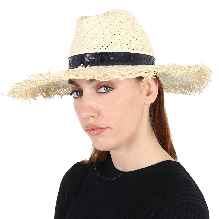 Maison Michel Natural Zango Straw Fedora Hat - 2
