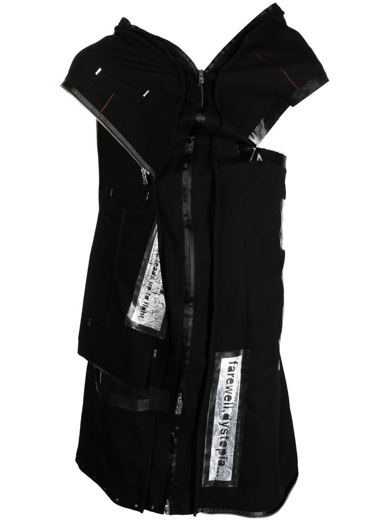 asymmetrical distressed sleeveless jacket 1