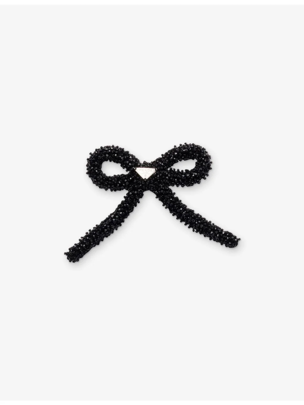 Triangle-Plaque Crystal-Embellished Metal Hair Clip - 1