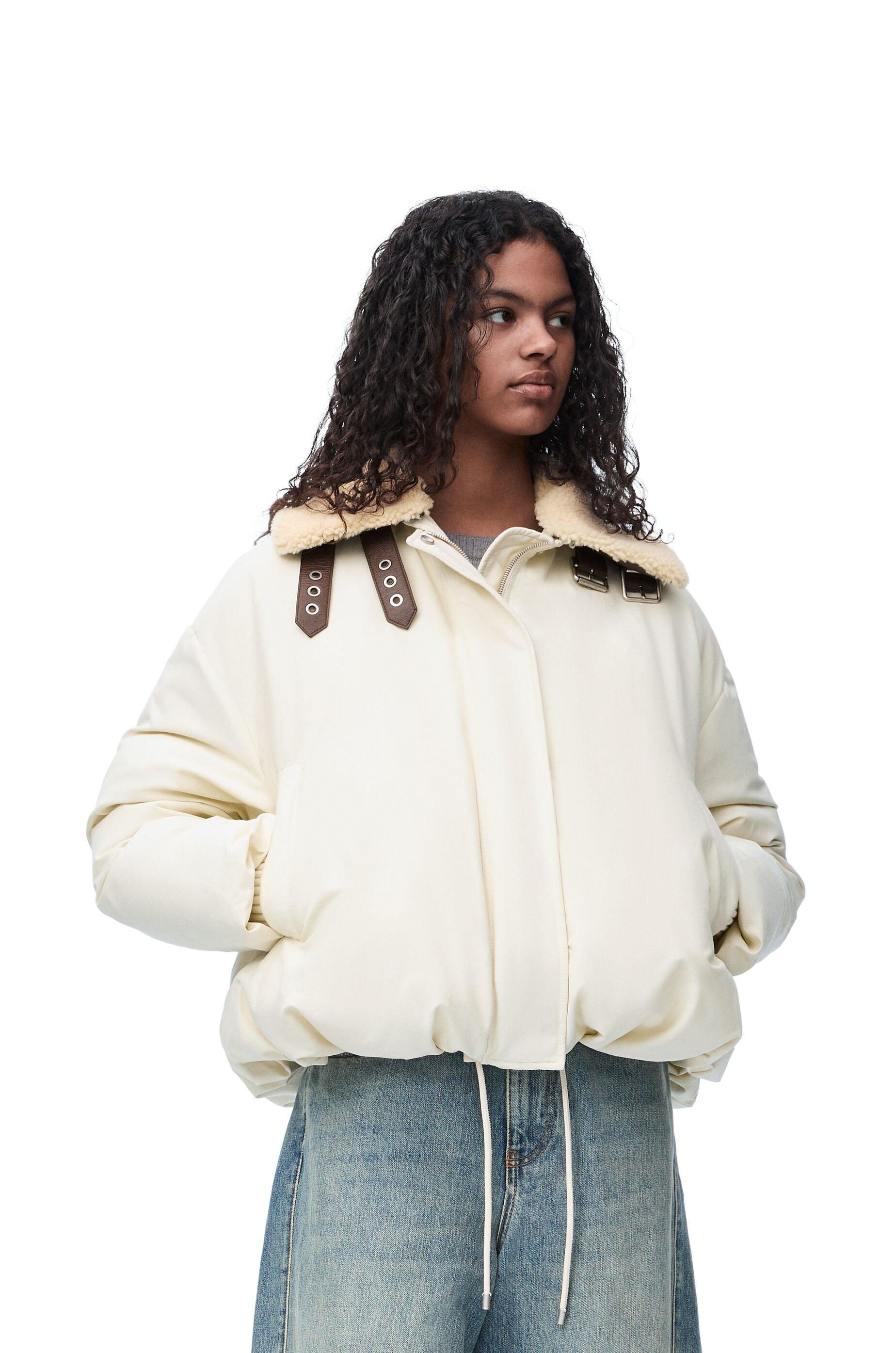 Puffer jacket in technical cotton blend - 3