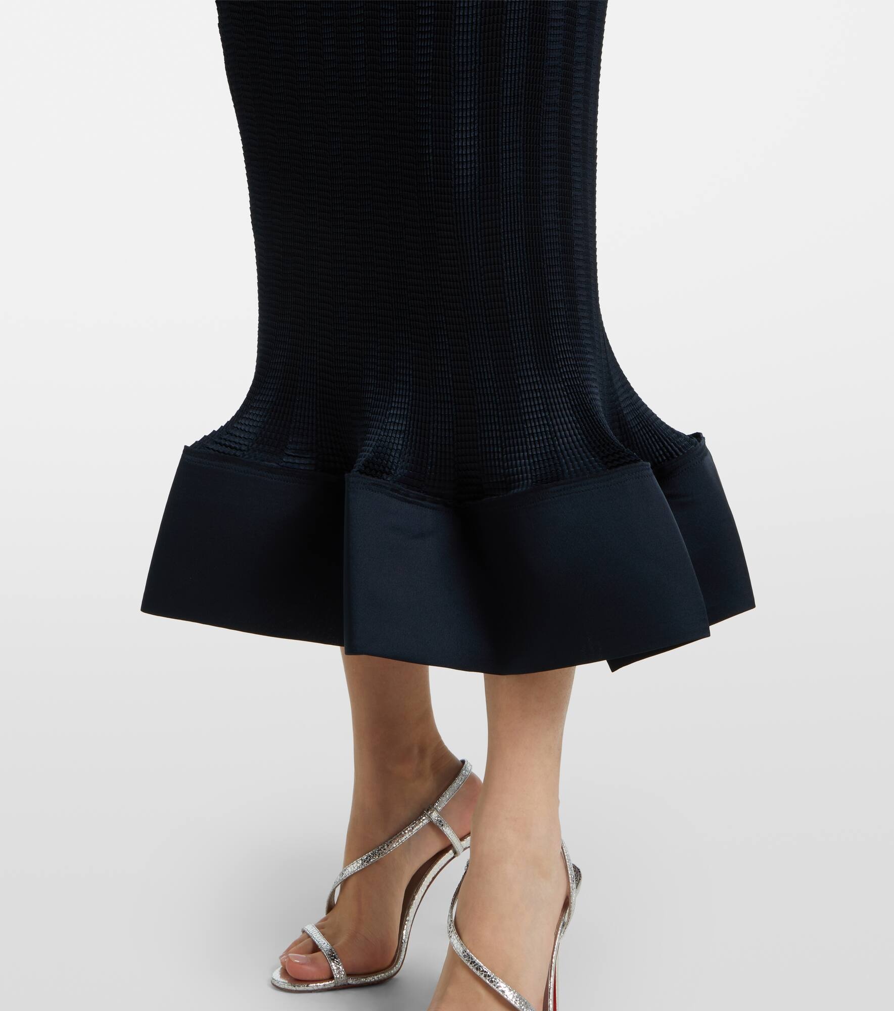 Hollis ruffled knitted midi skirt - 5