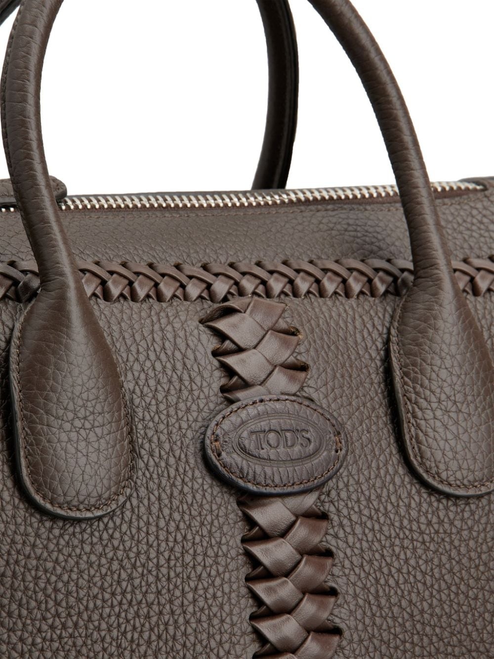 Di logo-patch leather tote bag - 4