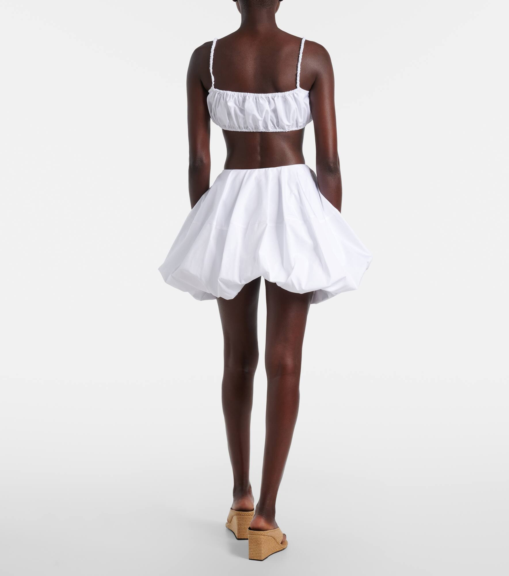 Cotton poplin miniskirt - 3
