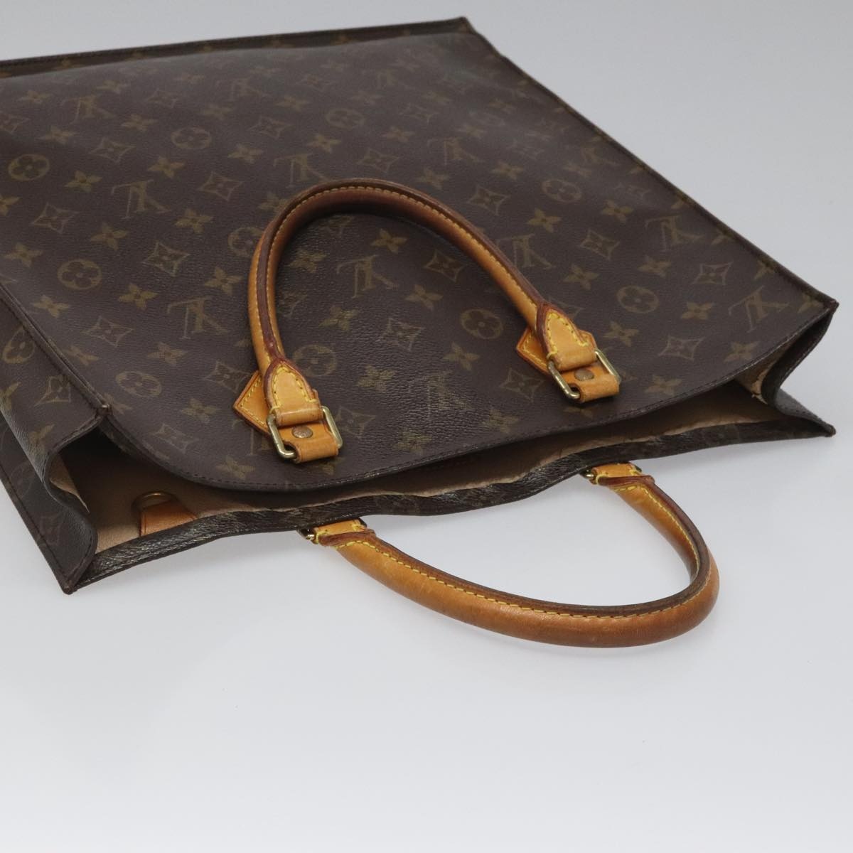 LOUIS VUITTON Monogram Sac Plat Hand Bag M51140 - 6