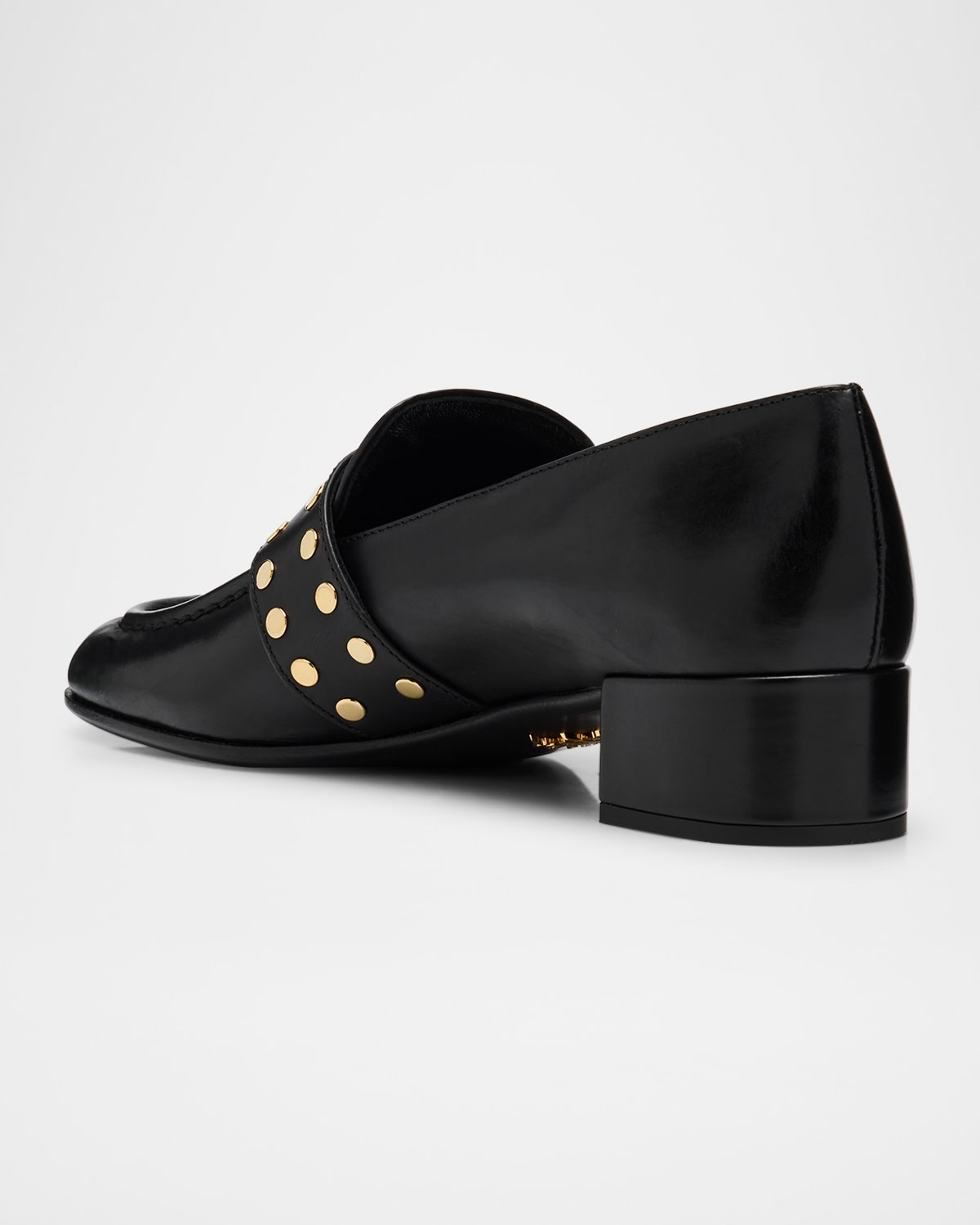 Studded Spazzolato Fume Modellerie Loafers - 3